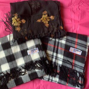 Ladies scarves 2/cashmere, 1/polyester wrap